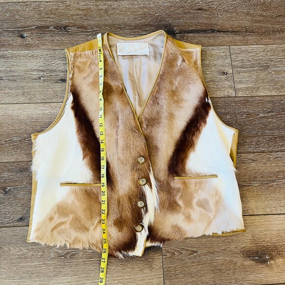Vintage Bill Robinson cow hide vest size Large - Picture 15 of 17